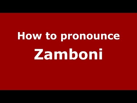 How to pronounce Zamboni