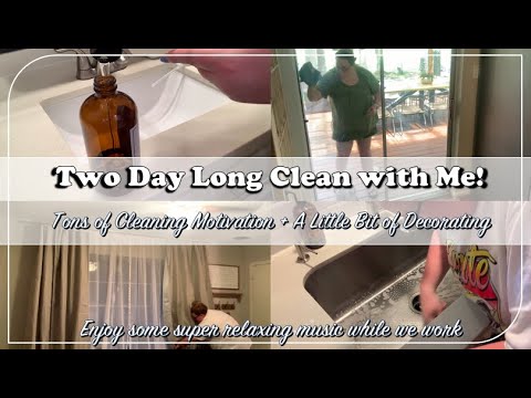 Two-day Clean With Me! | SUPER RELAXING MUSIC + NEW LIVING ROOM CURTAINS!