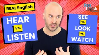  - The subtle differences between "HEAR" and "LISTEN"! With English Grammar TEST!