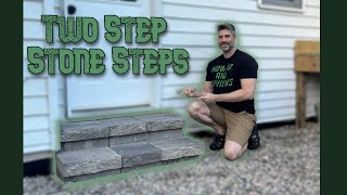 Landscape Block Stairs Project Kit - ANY GOOD - Installation and Review - Stone Concrete - Menards