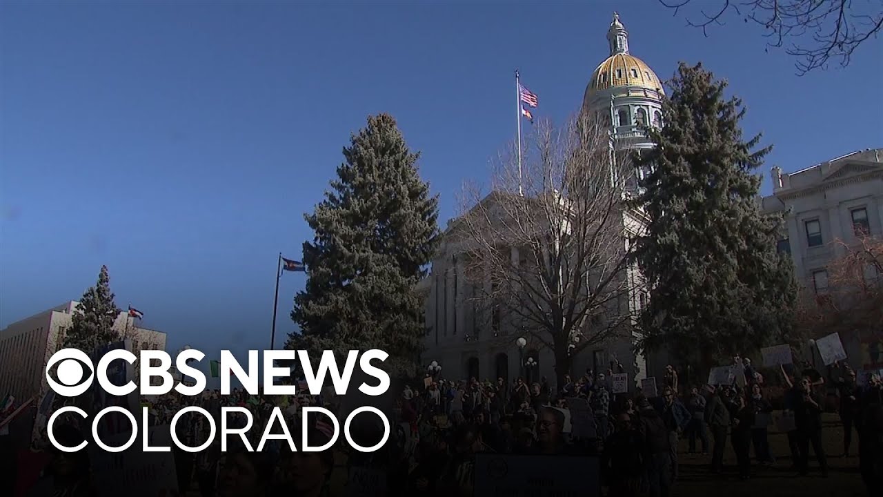 Protesters gather at Colorado State Capitol in protest of President Trump's action