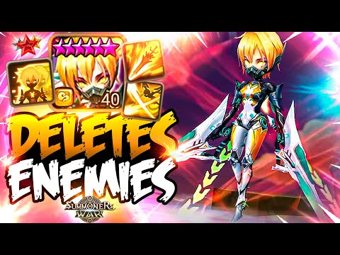 SONIA JUST DELETES ENEMIES (New Wind Battle Angel) - Summoners War