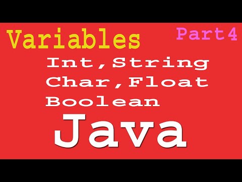 Java Variables Part 4 String Int Char Float Boolean Delare Variables In Java