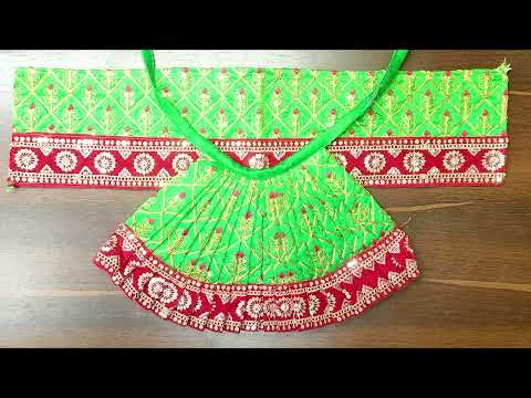 Set of 9 Lehenga Dupatta Poshak Outfit for Devi Idol Wearing decoration-7 inches video