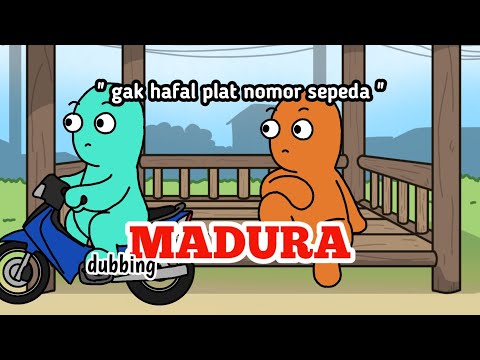 Gak hafal plat nomor sepeda  -  animasi dubbing Madura || ep animation
