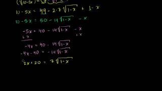 More Involved Radical Equation Example