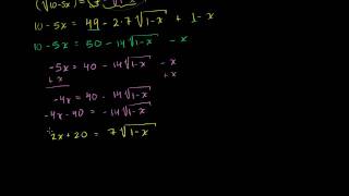 More Involved Radical Equation Example