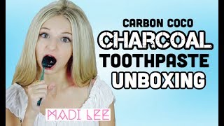 CARBON COCO TEETH WHITENING REVIEW/UNBOXING - Madi Lee Vlogs