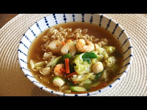 Instant Ramen with Vegetables Recipe - Japanese Cooking 101
