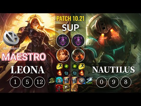 VG Maestro Leona vs Nautilus Sup - KR Patch 10.21