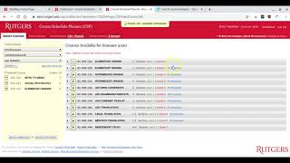 How To: Rutgers University Web Reg Course Planner