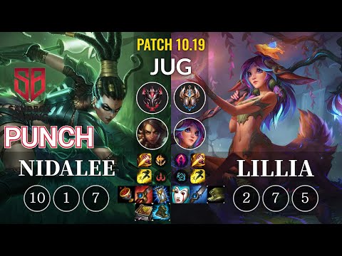 SB Punch Nidalee vs Lillia Jungle - KR Patch 10.19