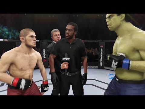 Khabib vs. Hulk (EA Sports UFC 3) - CPU vs. CPU - Crazy UFC 👊🤪