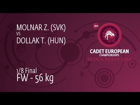 1/8 FW - 56 kg: T. DOLLAK (HUN) df. Z. MOLNAR (SVK) by TF, 10-0