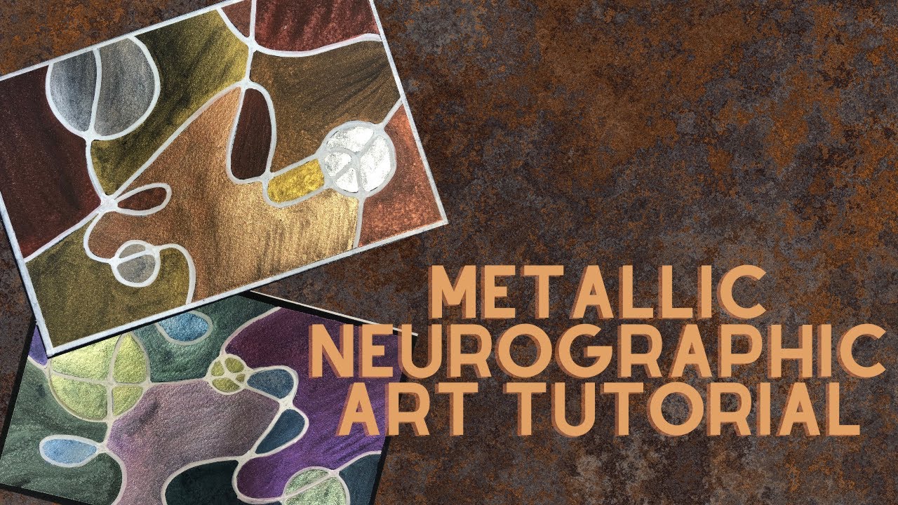 Neurographic art tutorial for Beginners: using Metallic watercolour