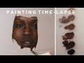 OIL PAINTING TIME LAPSE Violets And Peaches