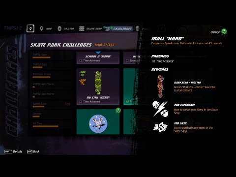 Mall "Hard" Speedrun Challenge Route THPS 1+2 (Tony Hawk's Pro Skater}