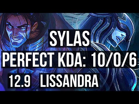 SYLAS vs LISSANDRA (MID) | 10/0/6, Legendary, 500+ games | KR Grandmaster | 12.9