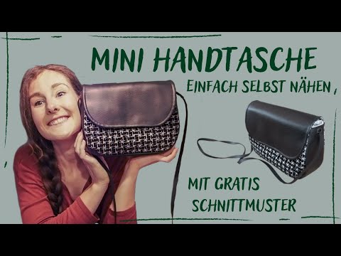 Mini Handtasche einfach selbst nähen - Gratis Schnittmuster