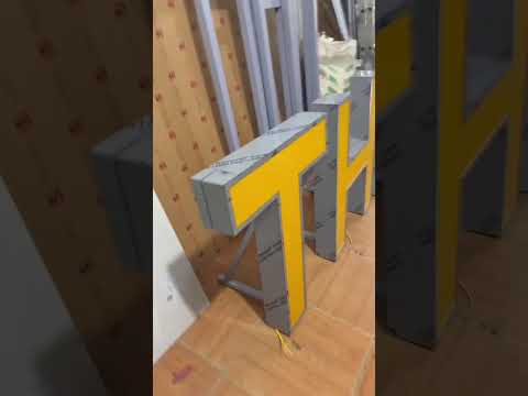 Chữ Inox uốn nổi 10cm lọng mica có đèn