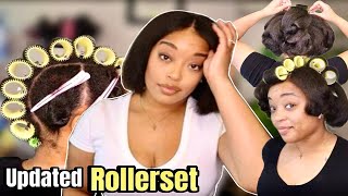 Roller Set Routine on Short Hair