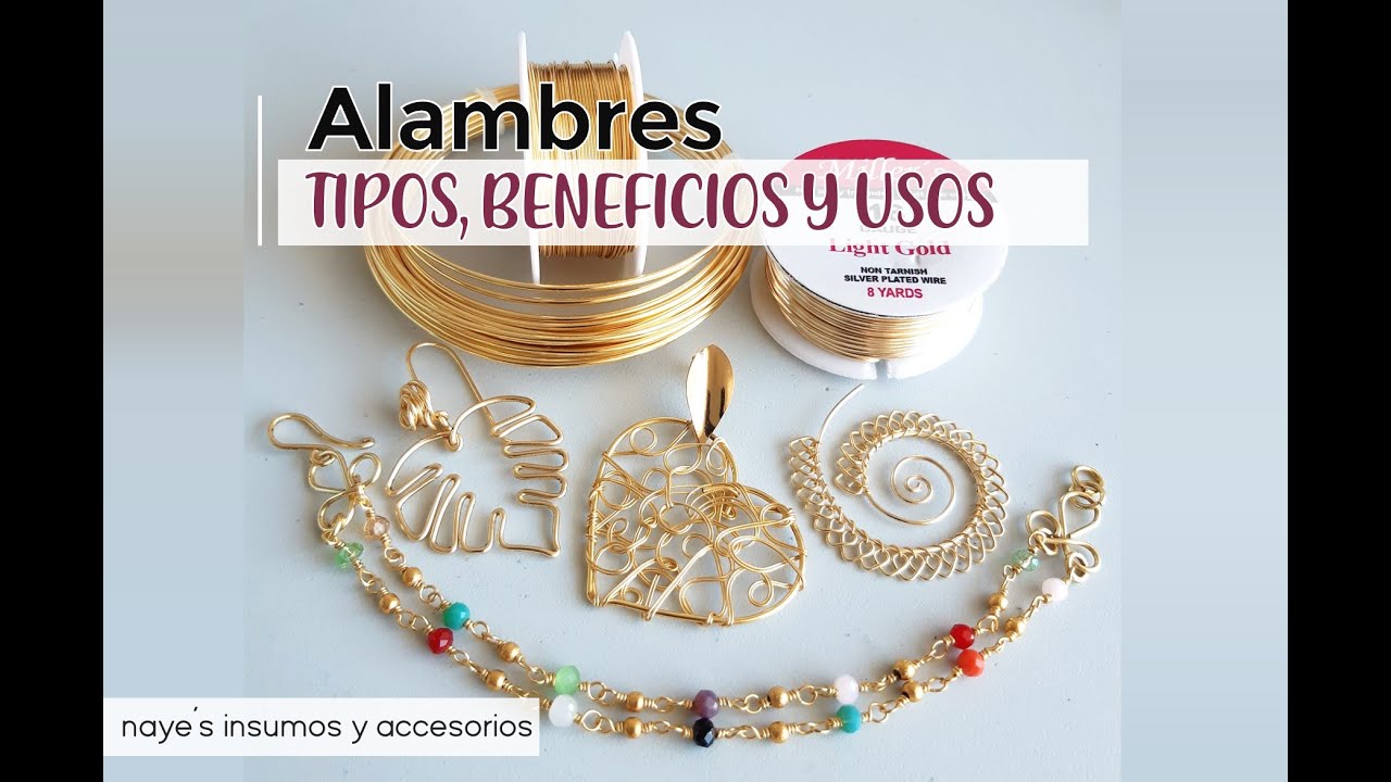 USOS, CALIBRES Y BENEFICIOS DEL ALAMBRE /Alambrismo Inicial 🌺 #alambreparabisuteria BISUTERIA BASICA