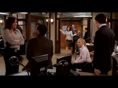 Barson - Law & Order SVU - 14x11 Pt.10 - Barba sat on Benson's desk