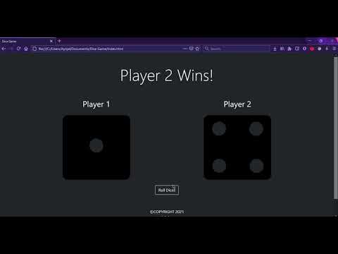 Dice Game Using Html Javascript Bootstrap