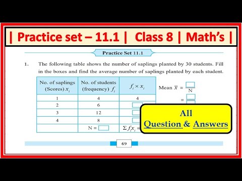 Practice set 11.1 class 8th Maths | chapter 11 Statistics | Maharashtra state board