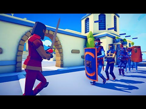 Me VS Shield Bearer + Squire + Samurai + Clubber + Protector Part 1/2 - TABS