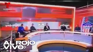 Se cae la escenografía de un programa de tv en plena transmisión en Colombia