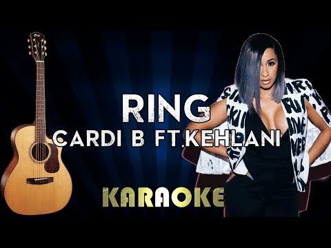 Cardi B - Ring feat. Kehlani | Acoustic Guitar Karaoke Instrumental Lyrics Cover