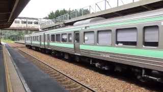 preview picture of video '函館本線 大麻駅 普通江別行き発着 Local train at the Oasa sta. in Hokkaido Japan.'