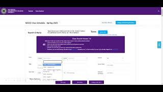 How to find a class on SDCCDCE website spr25