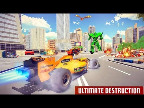 Formula Car Robot Transform- Flying Dragon Robot| Android/IOS Gameplay
