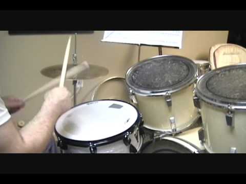 How to play single stroke four on drum set