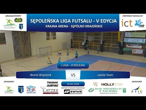 I Liga - VI Kolejka: Bemix Więcbork - Latzke Team 1:6, 16.01.2016 r.