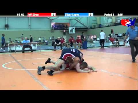 Jeff Streu vs. Oliver Lopez at 2013 ASICS University Nationals - GR
