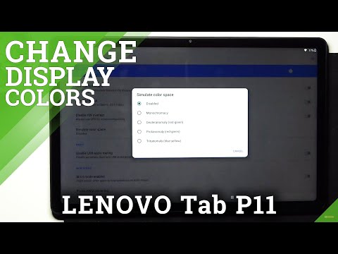 How to Simulate Color Space in Lenovo Tab P11 - Select Display Color Palette