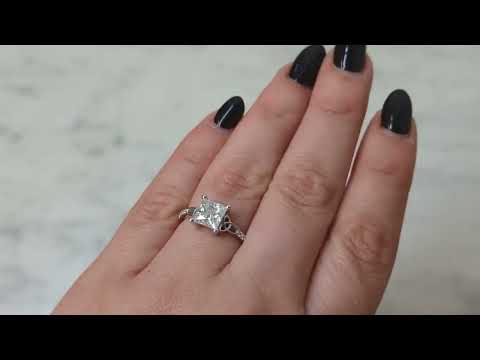 Celtic Ring with Moissanite Celtic Knot Engagement Ring Scottish Irish Triquetra Ring Celtic Pattern