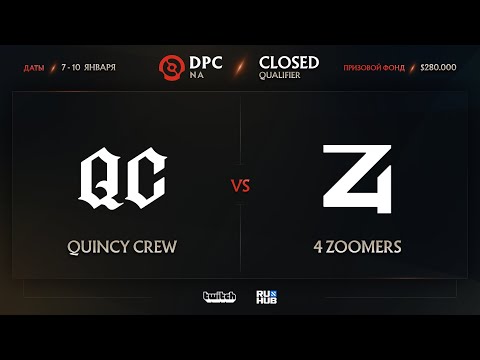 Quincy Crew vs 4 Zoomers, Dota Pro Circuit 2021: Season 1 - NA, bo3, game 1 [Eiritel & Inmate]