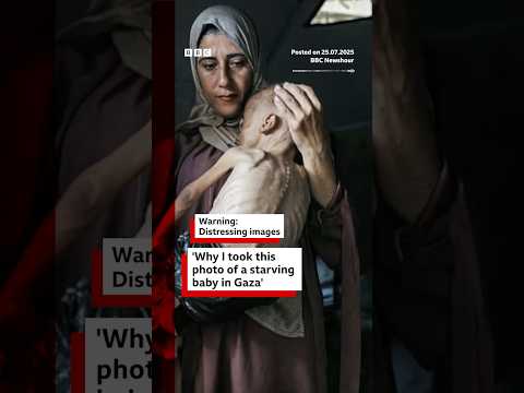 Ahmed al-Arini said he wanted to “show the rest of the world extreme hunger” in Gaza. #Gaza #BBCNews