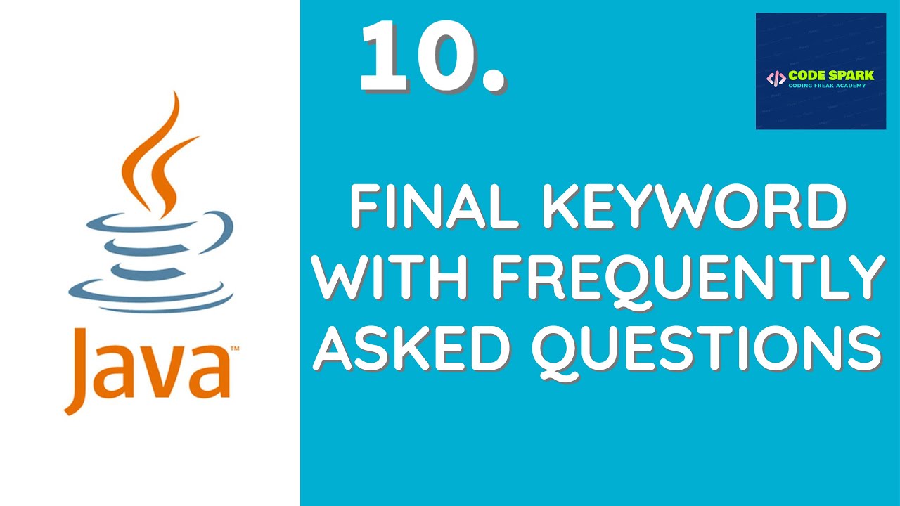 Final Keyword with the Re-initialization concepts