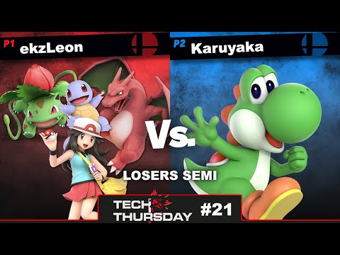 Tech Thursday #21 Losers Semi-Final - ekzLeon (Pokémon Trainer) Vs. Karuyaka (Yoshi) Smash Ultimate