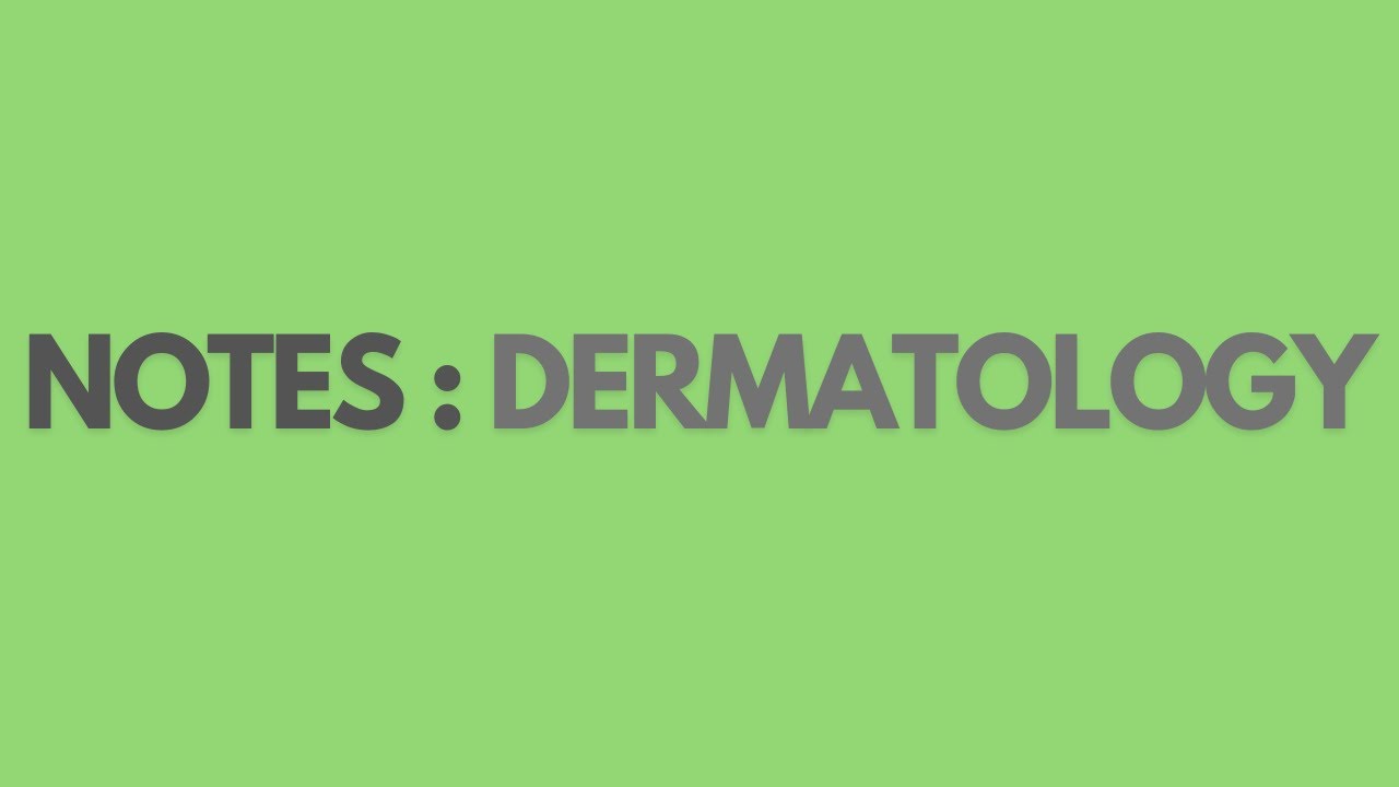 USMLE Step 2ck || Read With Me - Dermatology || Notes
