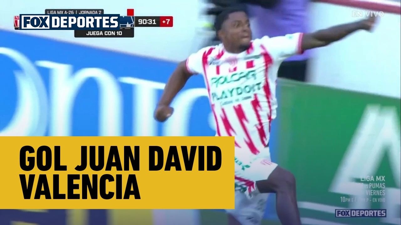 ⚡🙌 GOL Juan David Valencia | Necaxa 2-1 Rayados | Fecha 2 | Apertura 2026 | Liga MX