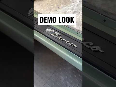Demo Look: Black Door Sill Plates w/Bronco Script