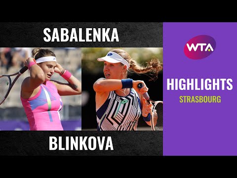 Теннис Aryna Sabalenka vs. Anna Blinkova | 2020 Strasbourg Second Round | WTA Highlights
