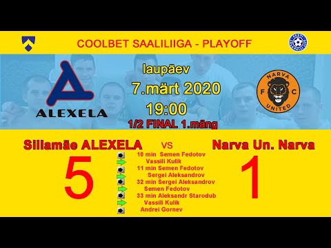 väravavideo Sillamäe Alexela - Narva United FC.  07 .03. 2020