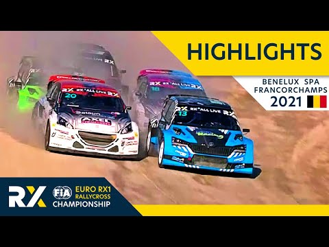 世界ラリークロス 第7戦南ベルギー（スパ・フランコルシャン）2021年 RX1クラスのセミ・ファイナルのハイライト動画